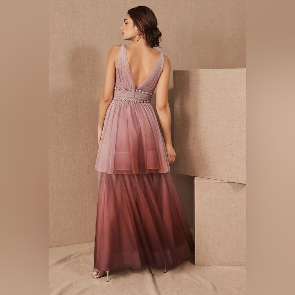 New Marchesa Notte Two-Tiered Ombre Gown/ size 4 with tag